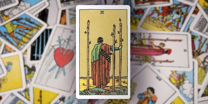 Tarot - Drei der Stäbe